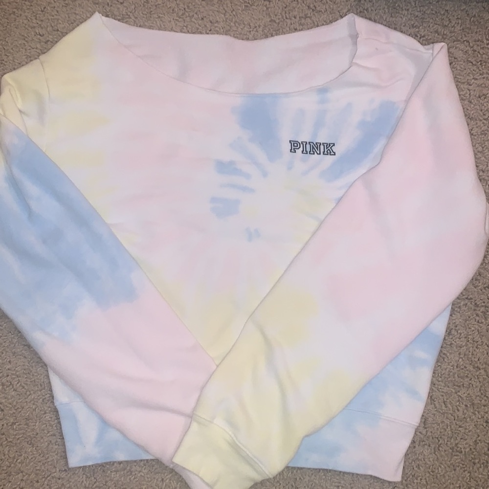 PINK Off Shoulder Sweatshirt